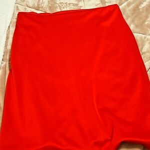Red pencil skirt